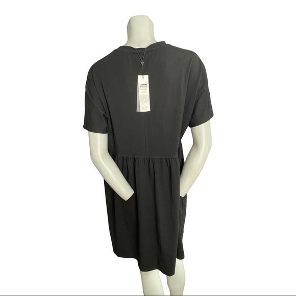 Noisy May Black Kerry Short Sleeve Babydoll Organic Cotton Dress Size Small - Picture 3 of 5